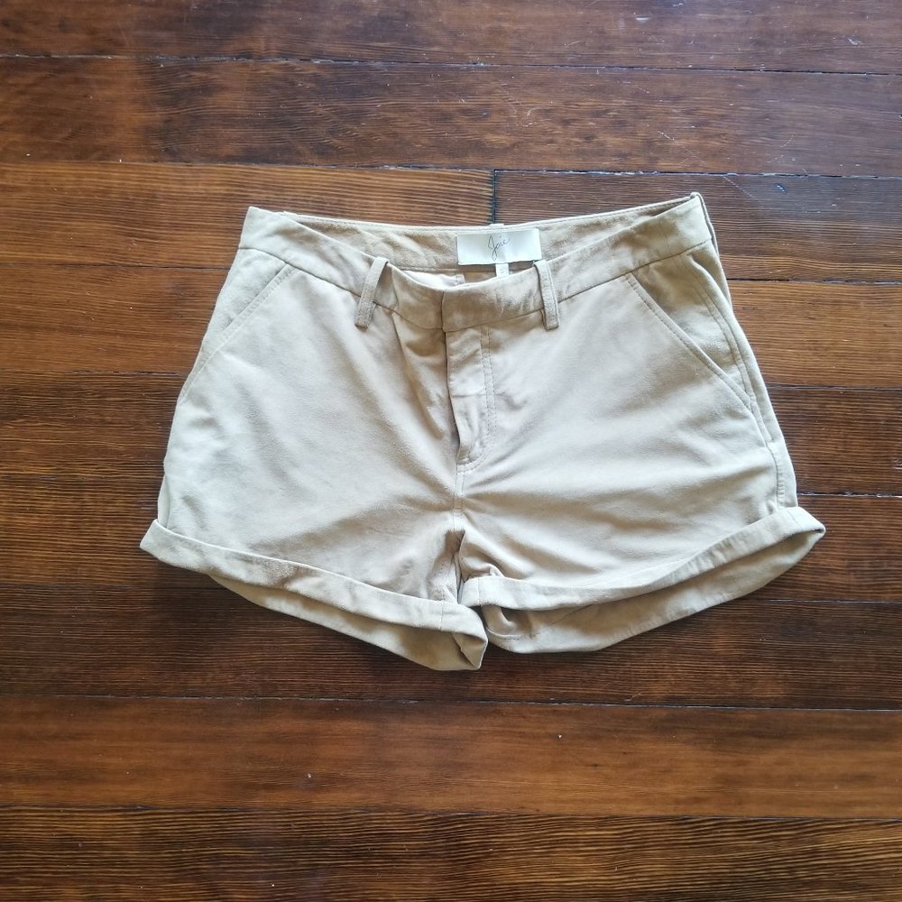 Joie suede shorts, beige, size small